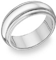 14K White Gold Wedding Bands - from 4mm - 8.5mm wide