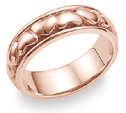14K Rose Gold Eternal Heart Wedding Band Ring