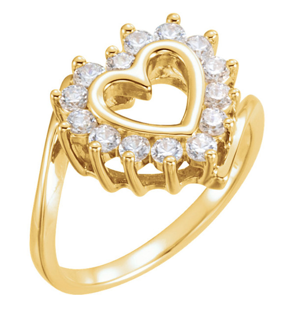 0.21 Carat Heart-Shaped Diamond Ring