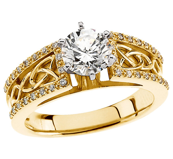 1.16 Carat Celtic-Knot Diamond Engagement Ring