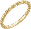 14K Gold Stackable Rope Ring