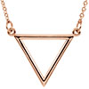 14K Rose Gold Triangle Necklace