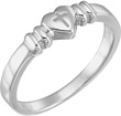 Chastity Cross Heart Ring in Sterling Silver