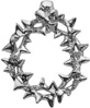 14K White Gold Crown of Thorns Pendant