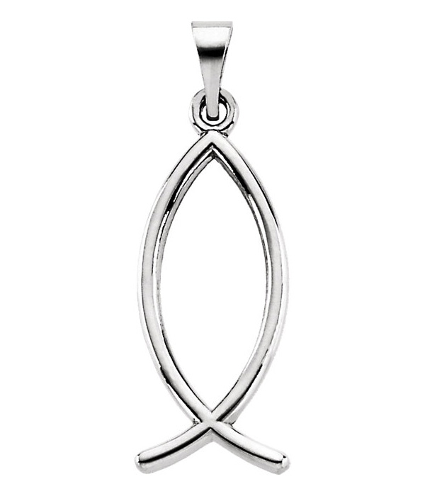 Sterling Silver Ichthus Fish Pendant