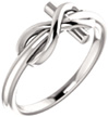 Platinum Infinity Cross Ring for Women
