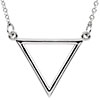 14K White Gold Triangle Necklace