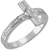 Sterling Silver Crucifix Ring for Women