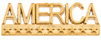 America Lapel Pin, 14K Gold