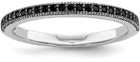 Black CZ & Sterling Silver Stackable Ring