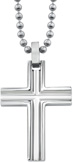 Beveled Titanium Cross Pendant