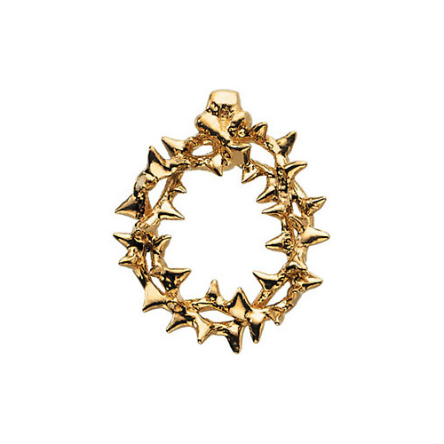 14K Gold Crown of Thorns Pendant