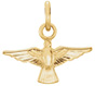 Flying Dove Holy Spirit Charm, 14K Gold
