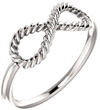 Infinity Rope Ring in 14K White Gold