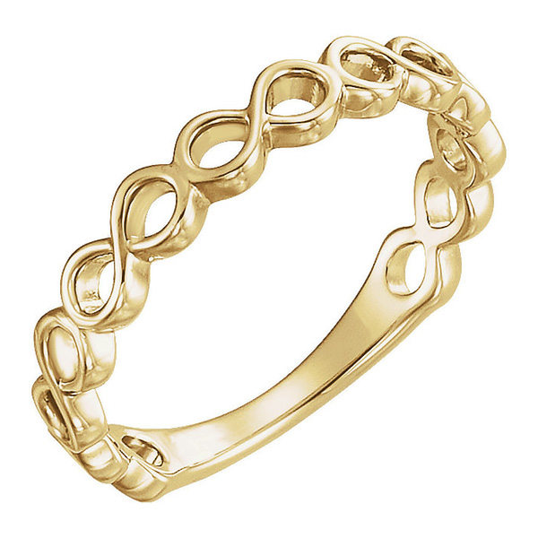Infinity Symbol Band in 14K Yellow Gold