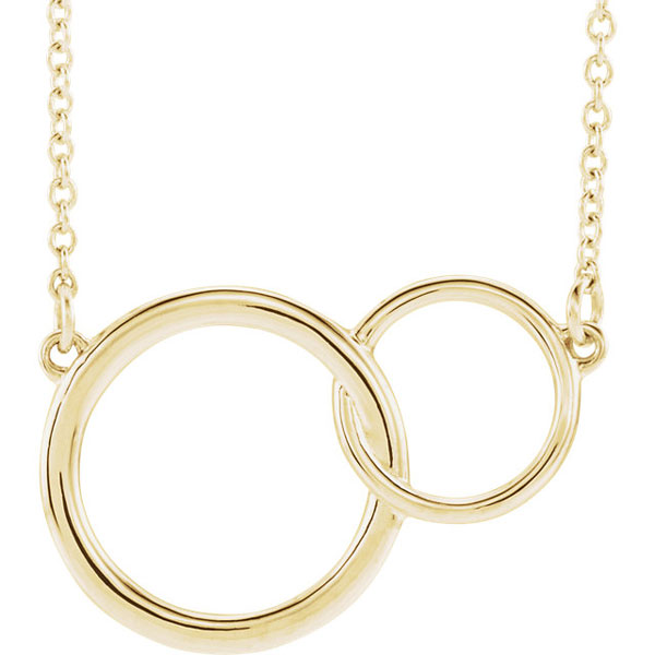 Interlocking Circle Necklace in 14K Yellow Gold