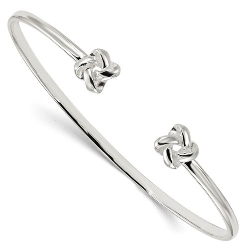 Love Knot Cuff Bracelet in Silver