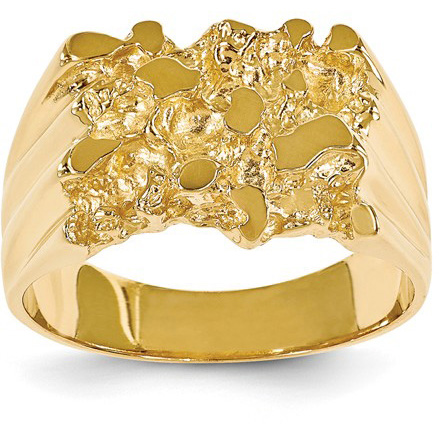 Men's Nugget Ring in 14K Yellow Gold