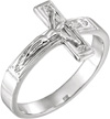 Men's Sterling Silver Crucific Ring