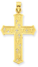 Passion Cross Pendant in 14K Yellow Gold