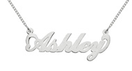 Sterling Silver Custom Name Pendant, Ashley Design