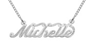Custom Name Pendant, Sterling Silver, Michelle Design