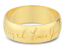 Your Handwriting Wedding Band Ring in 14K Gold
