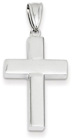 Small Polished Cross Pendant in 14K White Gold