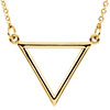 Triangle Necklace, 14K Gold