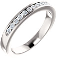 11-Stone Cubic Zirconia Band in 14K White Gold