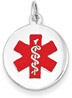 Small 14K White Gold Medical ID Necklace