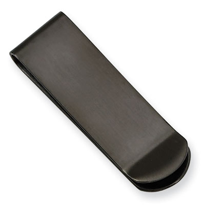 Brushed Black Stainless Steel Money Clip
