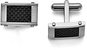 Carbon Fiber and Stainless Steel Cuff Links