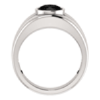 Continuum Sterling Silver Men's Oval Onyx Ring 5