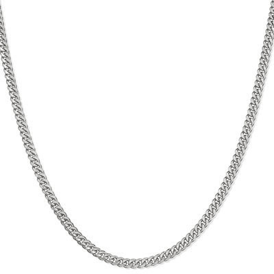 14K White Gold 4.25mm Miami Cuban Link Chain Necklace
