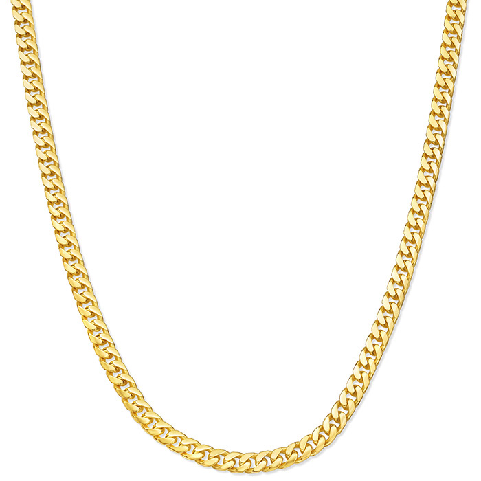5mm 14K Gold Miami Cuban Link Chain Necklace