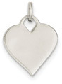 Engravable Silver Monogram Heart Charm