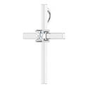 1/4 Carat Princess-Cut Diamond Cross Necklace, 14K White Gold 2