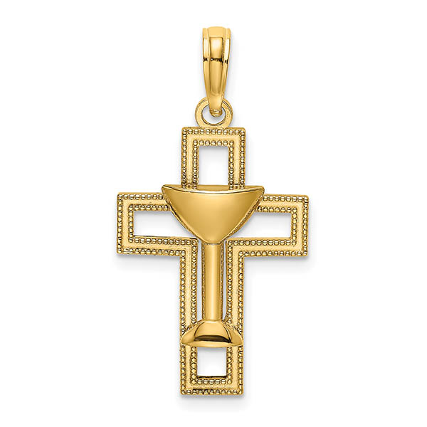 14K Gold Communion Cross Necklace