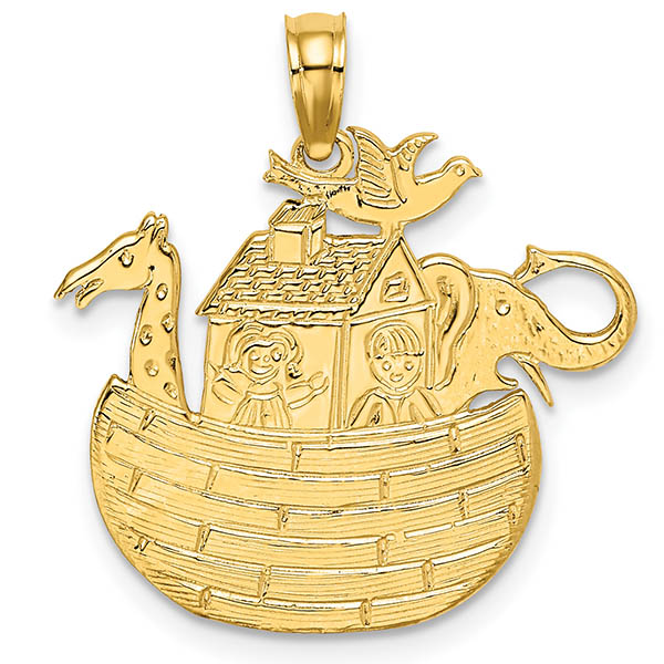 14K Gold Noah's Arc Pendant Necklace