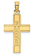 14K Gold Nurse RN Cross Pendant or Necklace