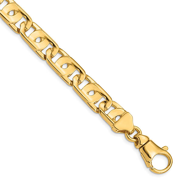 14K Gold Tiger's Eye Link Bracelet for Men