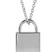 Sterling Silver Padlock Necklace, Personalized