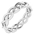 Women's Woven Sterling Silver Band
