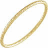 1mm 14K Yellow Gold Stackable Textured Ring for Women