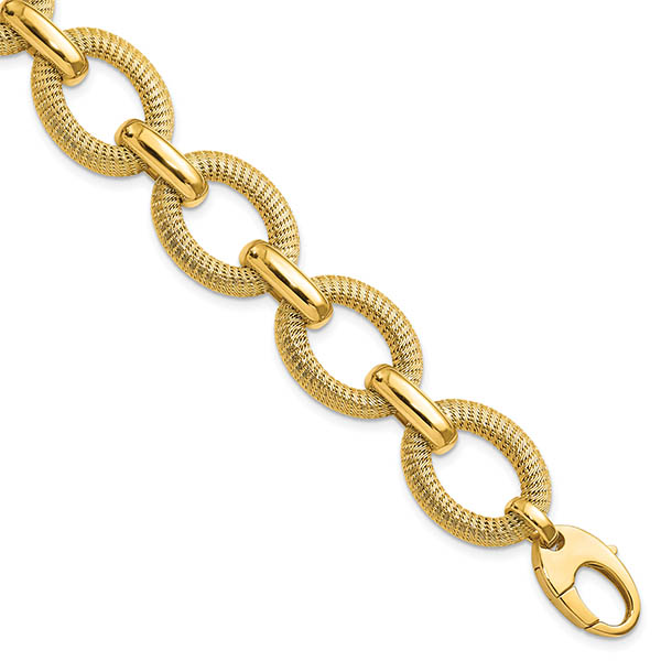 Apples of Gold Jewelry 14K Gold Charm Bracelet