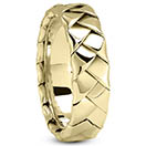 Braided Wedding Band Ring with Invisible Band, 14K Gold