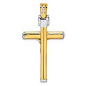 Men's Large Italian 14K Two-Tone Gold Crucifix Necklace 3