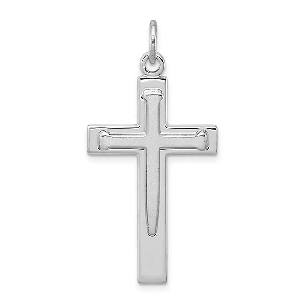 Sterling Silver Men's Sword Cross Necklace Pendant