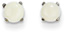 4mm Opal Stud Earrings, 14K White Gold